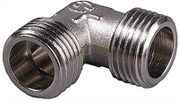GENERAL FITTINGS 1/2", никелированная латунь, "штуцер-штуцер", уголок 51071-S/S-1/2 - фото 110346