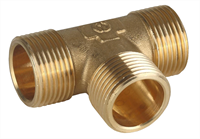 GENERAL FITTINGS 3/4", латунь, "штуцер - штуцер - штуцер", тройник 51054-3/4 - фото 110476