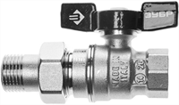 ЗУБР d 1/2", ручка "бабочка", кран шаровой полнопроходной "папа-папа" 4-51327-C-1/2 - фото 110545