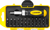 STAYER 38 шт., отвертка реверсивная с битами MAXFIX 2557-H38 - фото 115137