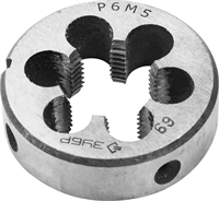 ЗУБР М20 x 2.5 мм, Р6М5, круглая машинно-ручная, плашка 4-28023-20-2.5 - фото 117282