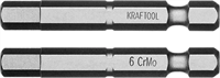 KRAFTOOL HEX6, 50 мм, 2 шт., кованые профессиональные биты X-DRIVE 26127-6-50-2 - фото 122262