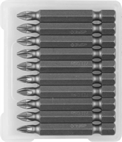 ЗУБР PZ1, 50 мм, 10 шт., биты кованые МАСТЕР 26003-1-50-10 - фото 124550
