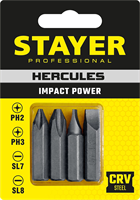 STAYER 4 шт, 36 мм, набор бит для ударной отвертки 25667-S4_z01 - фото 128600