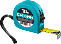 СИБИН 10 м х 25 мм, ударостойкий, обрезиненный корпус, рулетка 34020-10-25_z01 - фото 134776