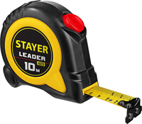 STAYER 10 м х 25 мм, автостопом, ударостойкий, обрезиненный корпус, рулетка 3402-10-25 - фото 135920
