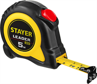 STAYER 5 м х 19 мм, автостопом, ударостойкий, обрезиненный корпус, рулетка 3402-05-19_z02 - фото 136359