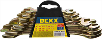DEXX 8 шт, 8 - 24 мм, набор ключей гаечных рожковых 27018-H8 - фото 137153
