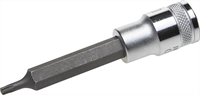 KRAFTOOL 1/2", S2 сталь, Т25, сатинированная, торцовая бита-головка удлиненная "INDUSTRIE QUALITAT" 27906-25 - фото 137789