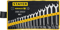 STAYER 18 шт, 6 - 32 мм, набор комбинированных гаечных ключей HERCULES 27081-H18_z01 - фото 137941