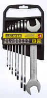 STAYER 8 шт, 6 - 24 мм, набор ключей гаечных рожковых 27037-H8 - фото 138067