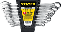 STAYER 8 шт, 8 - 19 мм, набор комбинированных гаечных ключей HERCULES 27085-H8_z01 - фото 138332