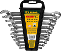 KRAFTOOL 10 шт, 6 - 22 мм, набор комбинированных гаечных ключей 27079-H10C - фото 139492