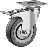 ЗУБР 75 мм, 50 кг, колесо поворотное c тормозом 30956-75-B - фото 139622