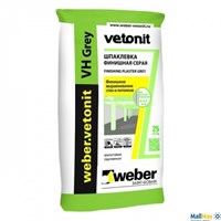 Шпатлевка Weber-Vetonit VH серая 25 кг - фото 145789