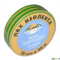 Изолента ПВХ Aviora 15мм жел./зел 67434 - фото 146038