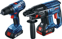 BOSCH дрель-шуруповерт GSR 180-LI + GLI 18V-300, наборы аккумуляторный, 0.601.9F8.103 - фото 23530