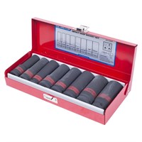 Набор ударных глубоких торцевых головок 1/2", шестигранные, 1/2"-15/16", 8 предметов KING TONY 4410SP - фото 37987