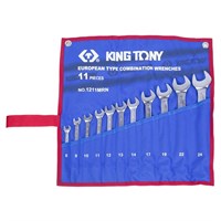 Набор комбинированных ключей, 8-24 мм,  11 предметов KING TONY 1211MRN - фото 38091