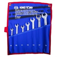 Набор комбинированных удлиненных ключей, 8-19 мм, 7 предметов KING TONY 12C7MRN - фото 38615