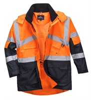 Сигнальная рабочая куртка Portwest S760, Оранжевый / Темно-синий - фото 54048