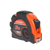 Рулетка PATRIOT MTP-3, ударопрочный корпус, обрезиненная, 3м - фото 69019