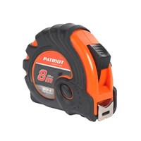 Рулетка PATRIOT MTP-8, ударопрочный корпус, обрезиненная, 8м - фото 69021