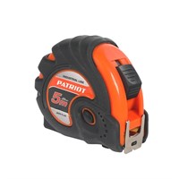 Рулетка PATRIOT Platinum MPT-5L, усиленная, ABS пластик, нейлоновое покрытие, двойной крючок, 5м - фото 69023