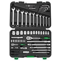 HITACHI HTC-774017, набор инструмента 1/4" и 1/2" 77 предметов - фото 7858