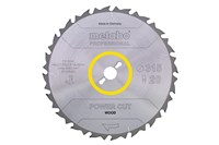 Пильное полотно «power cut wood — professional», 250x30, Z24 WZ 3° neg., Metabo, 628013000 - фото 78867