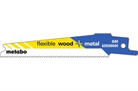 5 пилок для сабельных пил, «flexible wood + metal», 100 x 0,9 мм, Metabo, 628266000 - фото 79061