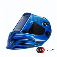 Маска сварщика КОРУНД МЕГА "синяя" (ф-р MEGA LED 2) в блистере - фото 93443