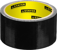 STAYER 48 мм х 10 м, черная, на тканевой основе, армированная лента (скотч) 12086-50-10 - фото 98547