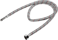 STAYER 1/2", 1 м, оплетка из нерж. стали, удлиненная для воды к смесителям, подводка гибкая 51017-100 - фото 99236